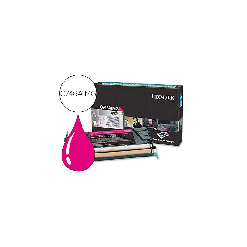 Toner laser lexmark c746a1mg pour c746/c748 couleur magenta 7000p