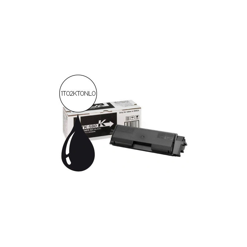 Toner laser kyocera 1t02kt0nl0 tk580 pour fsc5150dn/p6021cdn couleur noir 3500p