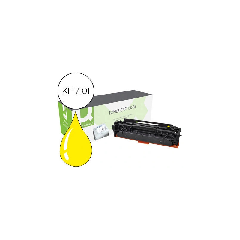 Toner q-connect compatible hp cf382a m476yqcn pour imprimante color laserjet m476 couleur jaune 2700p