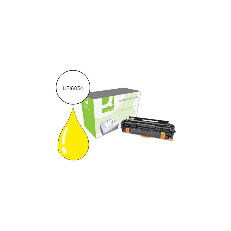 Toner q-connect compatible hp ce412a m451yqcn pour imprimantes color laserjet m351 451 375 475 couleur jaune 2600p