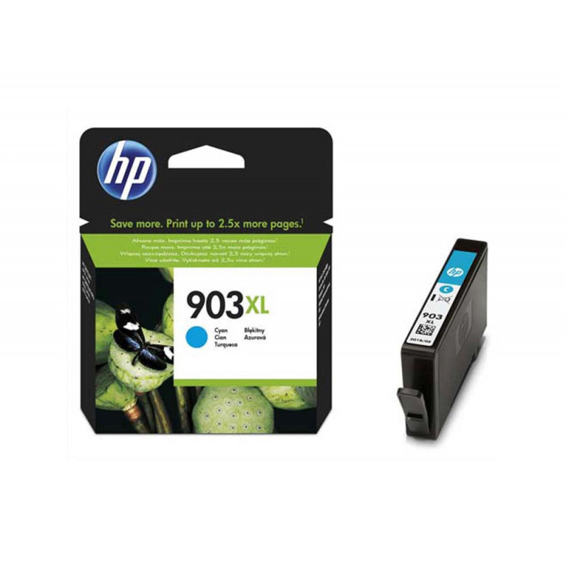Cartouche hp 903xl jet d'encre t6m03ae couleur cyan 825p