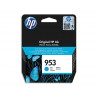 Cartouche hp 953 jet d'encre f6au12ae couleur cyan 630p