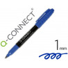 Marqueur q-connect cd-dvd pointe ronde écriture large 1mm encre indélebile séchage rapide base alcool couleur bleu
