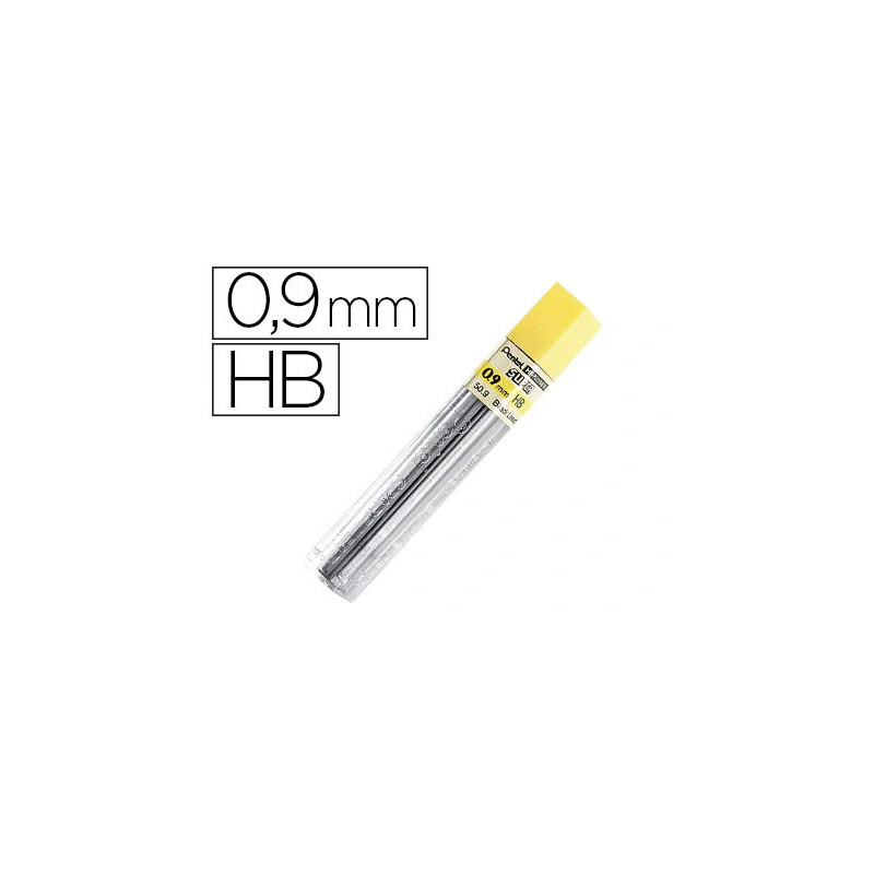 Mine pentel 0.9mm hb étui 15 unités