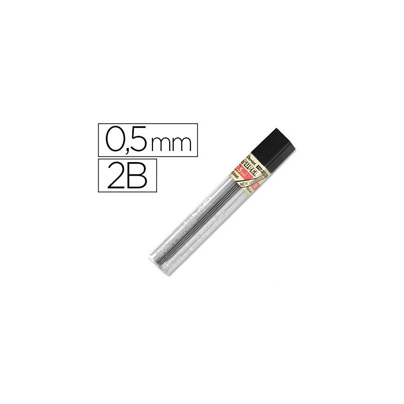 Mine pentel 0.5mm 2h étui 12 unités