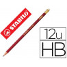 Crayon graphite stabilo swano hb corps hexagonal usage courant bout gomme