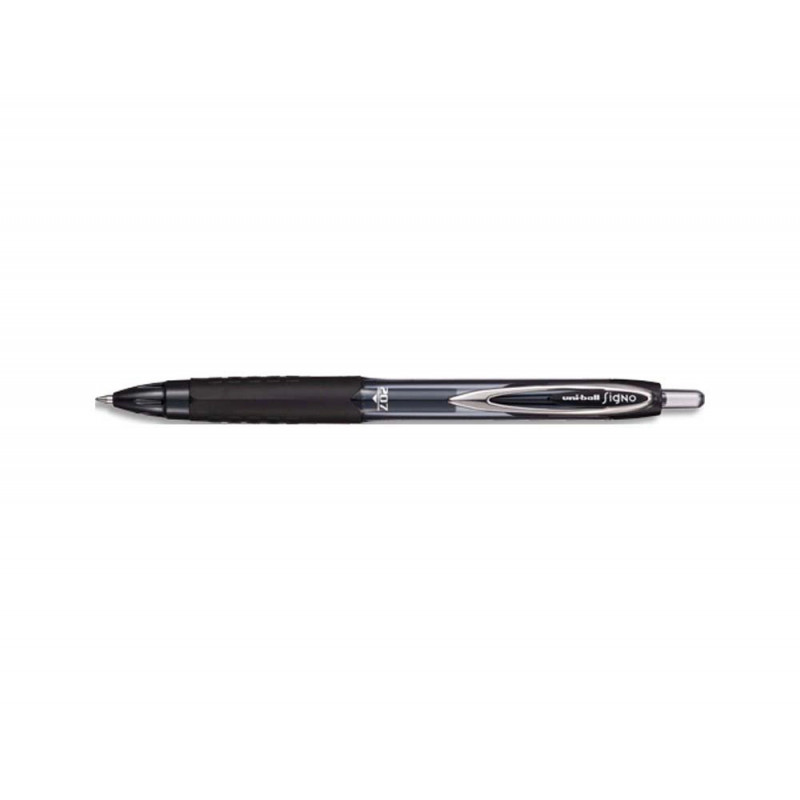 Stylo-bille uniball signo 207 écriture moyenne 0.5mm rétractable encre gel double bille séchage immédiat coloris noir