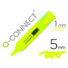 Surligneur q-connect tracé 2/5 mm pointe biseautée couleurs éclatantes jaune