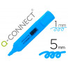 Surligneur q-connect tracé 2/5 mm pointe biseautée couleurs éclatantes bleu