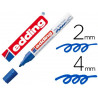 Marqueur edding permanent peinture e750 pointe moyenne 2/4mm encre laquée opaque tous supports résistant chaleur bleu