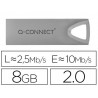 Clé usb q-connect 2.0 premium 8gb vitesse lecture 10mb/s écriture 2.5mb/s