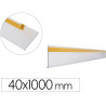 Support porte-etiquette prix q-connect adhesif pour etagere, 40x1000 mm semi transparent