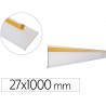 Support porte-etiquette prix q-connect adhesif pour etagere, 27x1000 mm semi transparent