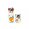 Stylo-bille bic 4 couleurs mineral tones pointe moyenne 1mm retractable coloris assortis boite 8 unites