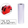 Étiquette adhésive q-connect pour étiqueteuse 1 ligne 8 chiffres format 21x12mm coloris blanc rouleau 1000 unités