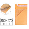 Pochette bulles d'air q-connect 350x470mm 82g kraft matelasse rabat droit auto-adhesive sans fenetre