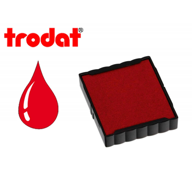 Cassette encrage trodat 6/4923c pour tampon encreur printy 4923/4930 taille empreinte 30x30mm coloris rouge