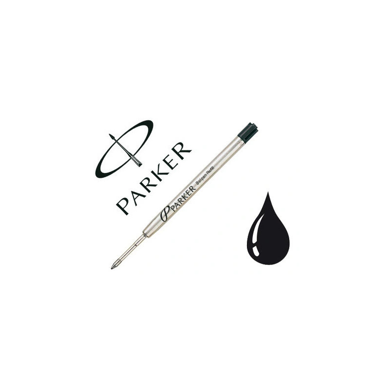 Recharge parker stylo-bille métal pointe large coloris noir