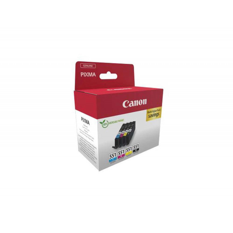 Cartouche canon jet d'encre pgi-551bk multipack 4 couleurs 349p