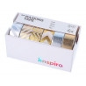 Set de 6 rubans masking tape washi foil serie metal