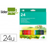 Crayon couleur liderpapel aquarellable coloris assortis tui carton 24 unit s
