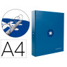 Classeur antartik 4 anneaux end 40mm a4+ carton remborde coloris bleu marine