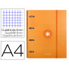 Classeur antartik 4 anneaux ronds 40mm a4 carton remborde feuillets mobiles q5x5 jaune moutarde