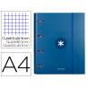 Classeur antartik 4 anneaux ronds 40mm a4 carton remborde feuillets mobiles q5x5 colorisbleu