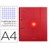 Classeur antartik 4 anneaux ronds 40mm a4 carton remborde feuillets mobiles q5x5 colorisframboise