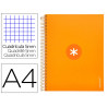 Cahier spirale antartik a4 240p 90g remborde 5x5mm microperfore 5 bandes 4 trous coloris jaune moutarde