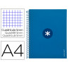 Cahier spirale antartik a4 240p 90g remborde 5x5mm microperfore 5 bandes 4 trous coloris bleu marine