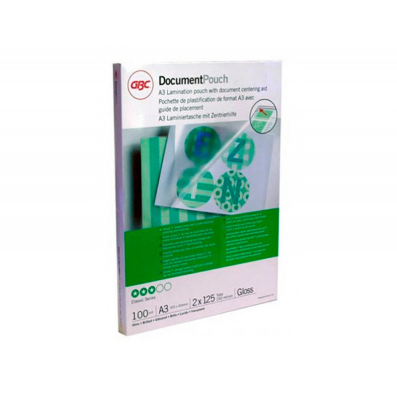 Pochette plastification esselte standard a4 125 microns de 100 unites
