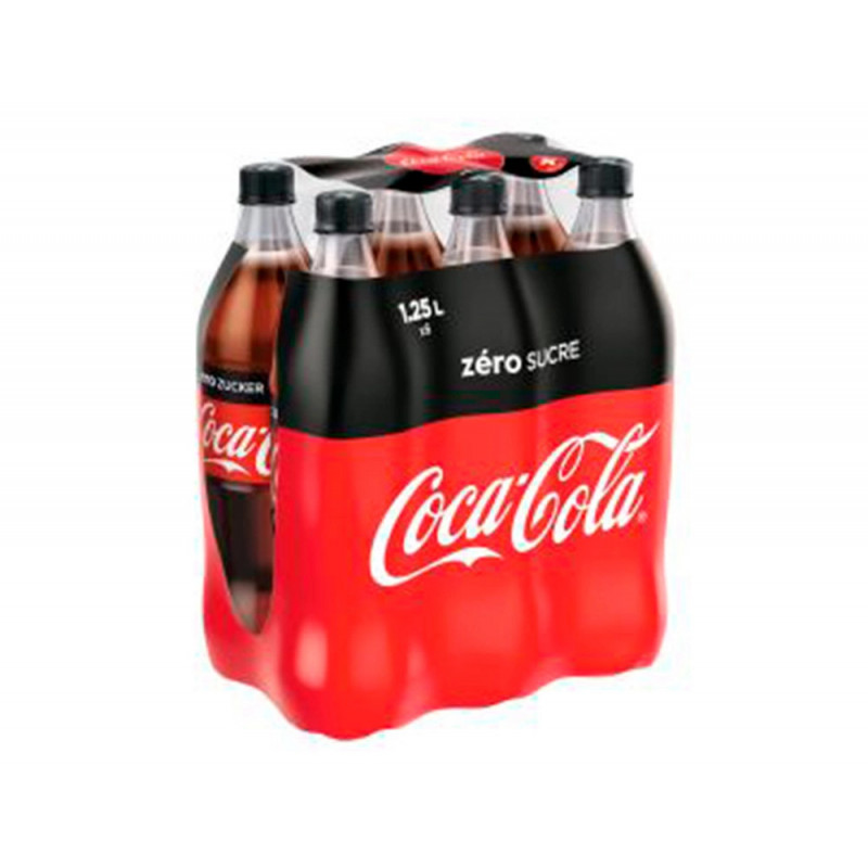 Bouteille coca cola zero pet 1,25l/6