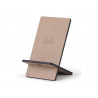 Support rhodiarama pour t l phone mobile en simil cuir taupe 8x8x13,5cm