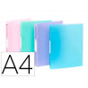 Classeur a4 viquel couverture souple dos 4cm 4 anneaux polypropylene propysoft coloris assortis