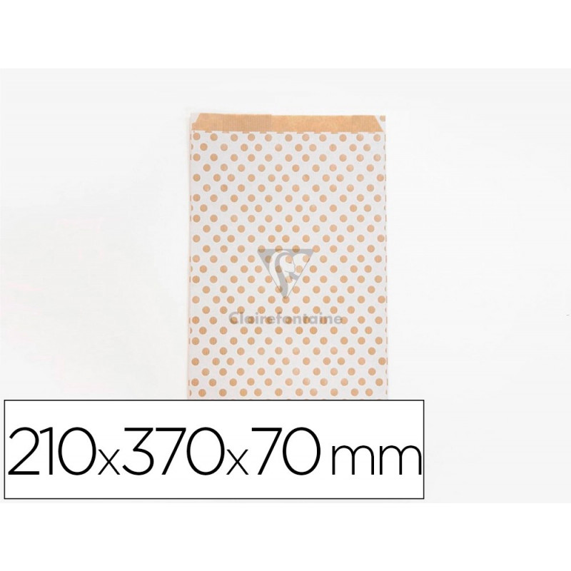 Pochettes kraft fond blanc 50g/m 21x37+7 cm sachet de 50 un
