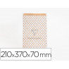 Pochettes kraft fond blanc 50g/m 21x37+7 cm sachet de 50 un
