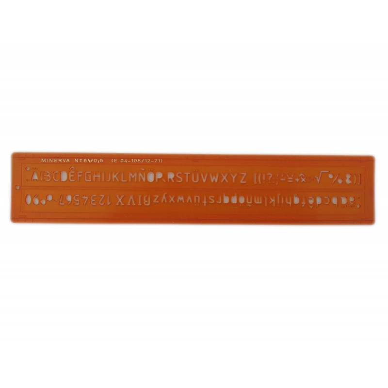 Trace-lettres minerva tracage technique 6mm orange