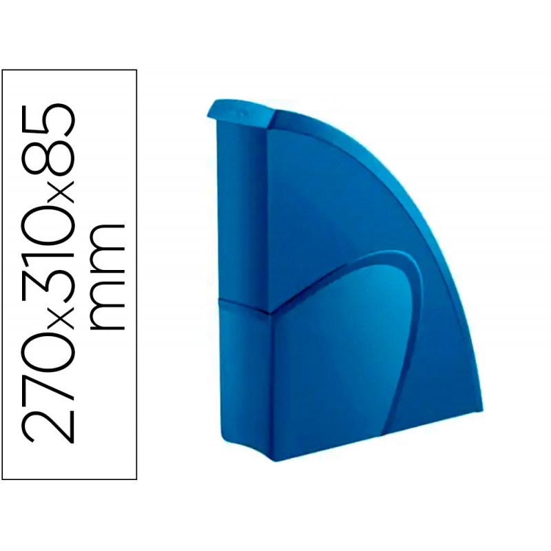 Porte-revues cep riviera polystyrene capacite 700f 270x310x85 mm coloris bleu porcelaine