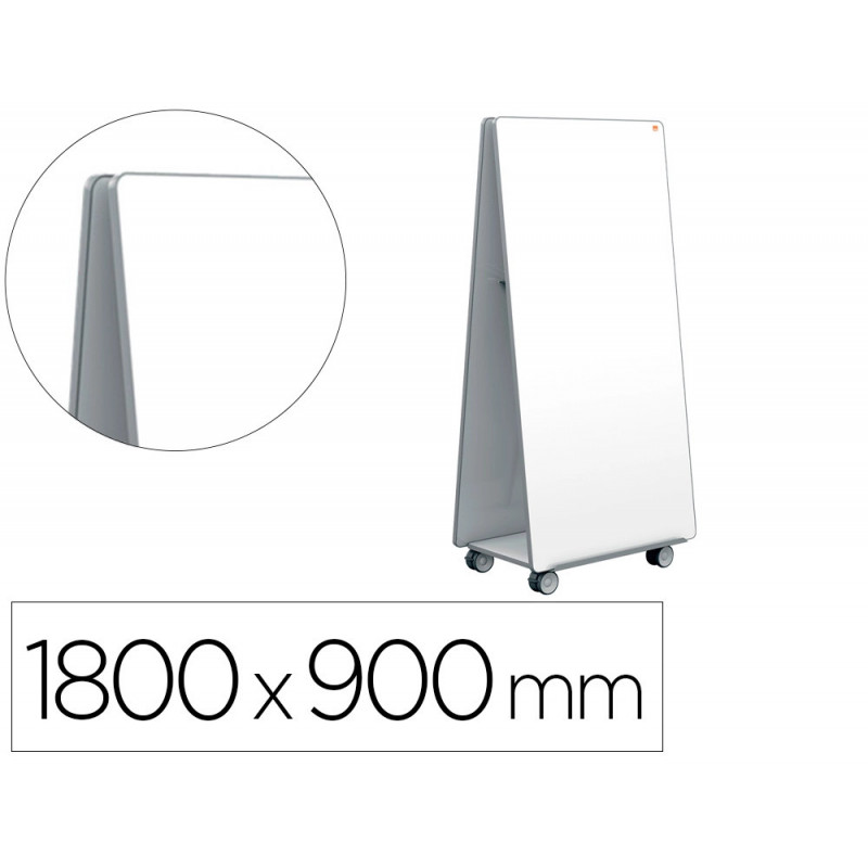 Tableau portable esselte magnetique double face movo & meet base mobile 2 tableau d'affichage peut contenir