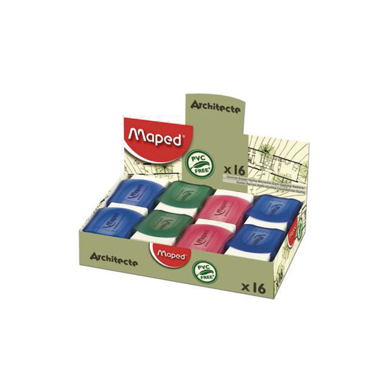 MAPED Gomme Architecte avec étui en plastique