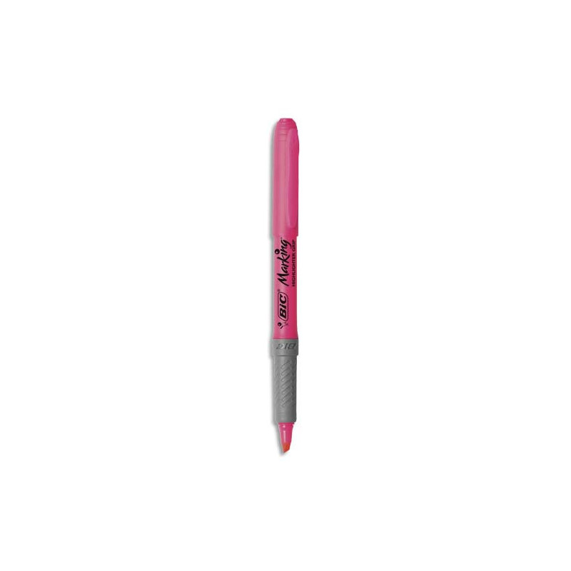 BIC Highlighter Grip Surligneurs Pointe Biseautée - Rose
