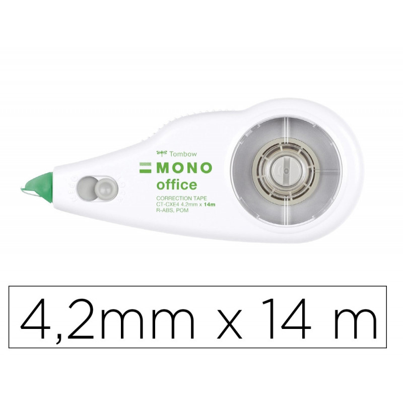 Roller correcteur tombow mono office rechargeable frontal 4,2mmx14m boite carton