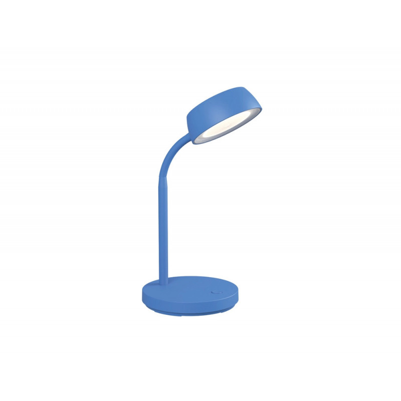 Luminaire bureau maul led joy hauteur 30cm support diametre 15cm tete diametre 11cm coloris bleu