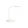 Luminaire bureau led mauljoy hauteur 33,5cm bras 35,8cm tete diametre 11,8cm coloris blanc