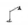 Luminaire bureau maul study sur pince ou socle tete et bras metal hauteur 44cm bras 35cm tete diam. 17cm coloris noir