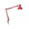 Luminaire bureau maulstudy surpince tete et bras metal hauteur 44cm bras 35cm tete diam. 17cm coloris rouge