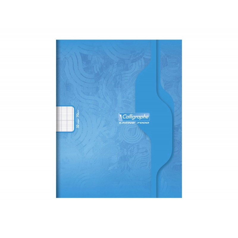 Cahier piqure clairefontaine 7000 couverture souple pp 21x29,7cm 96p seyes 70g coloris bleu