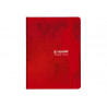 Cahier piqure clairefontaine 7000 couverture souple pp 17x22cm 96p seyes 70g coloris rouge