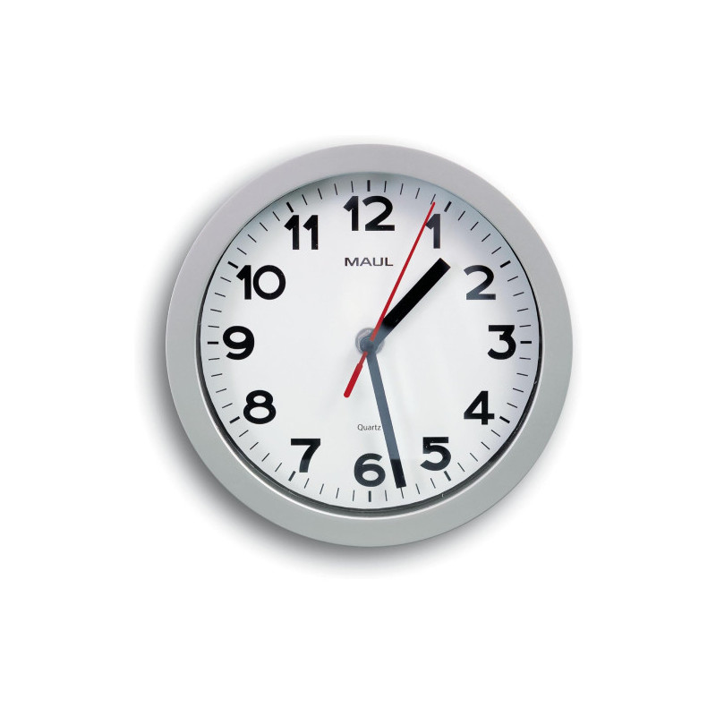Horloge murale maul step diam. 20cm pile 1.5v aa fournie coloris argent